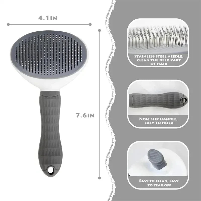 Brosse Auto-Nettoyante Premium— Chien & Chat